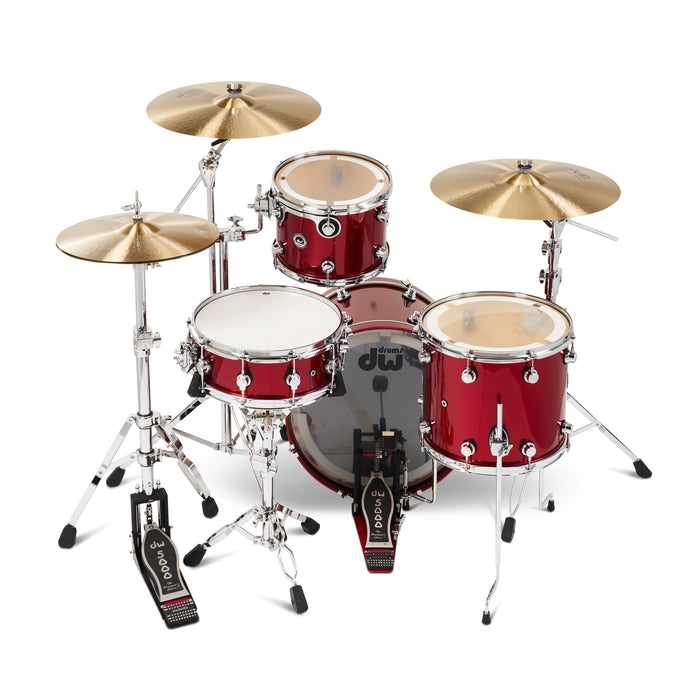 Kit Bundle DWe 4 pièces avec cymbales Roland, quincaillerie et Soundworks - Black Cherry Metallic
