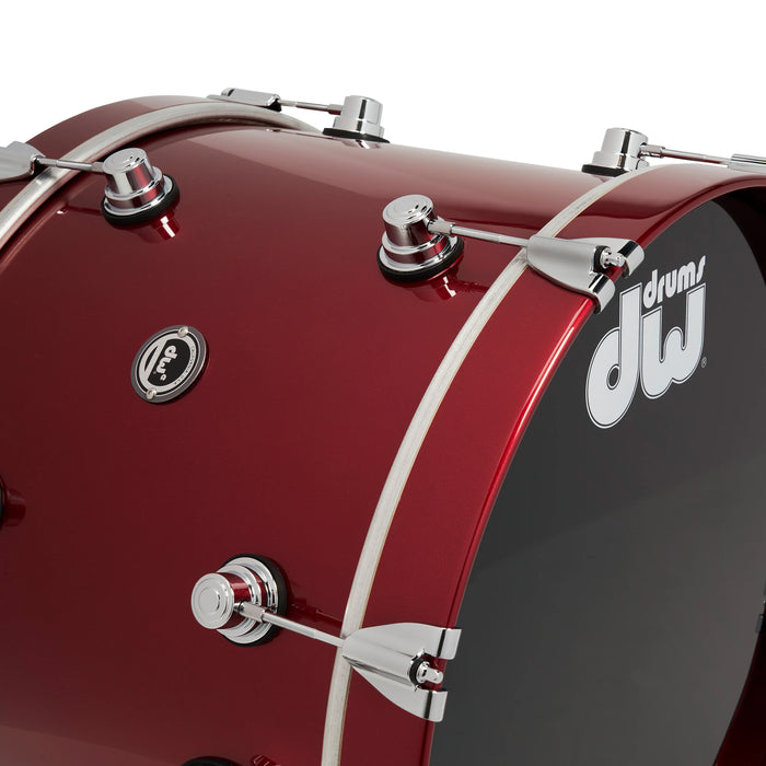 Kit Bundle DWe 4 pièces avec cymbales Roland, quincaillerie et Soundworks - Black Cherry Metallic