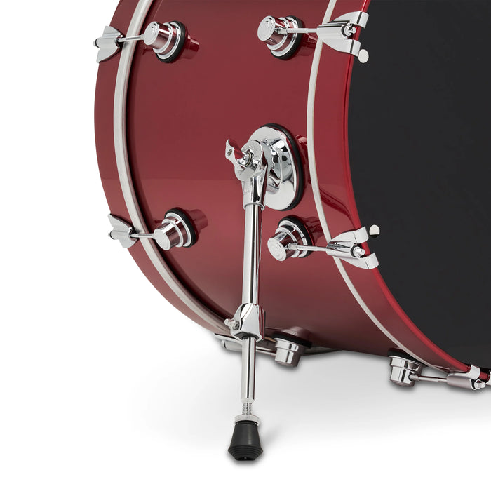 Kit Bundle DWe 4 pièces avec cymbales Roland, quincaillerie et Soundworks - Black Cherry Metallic