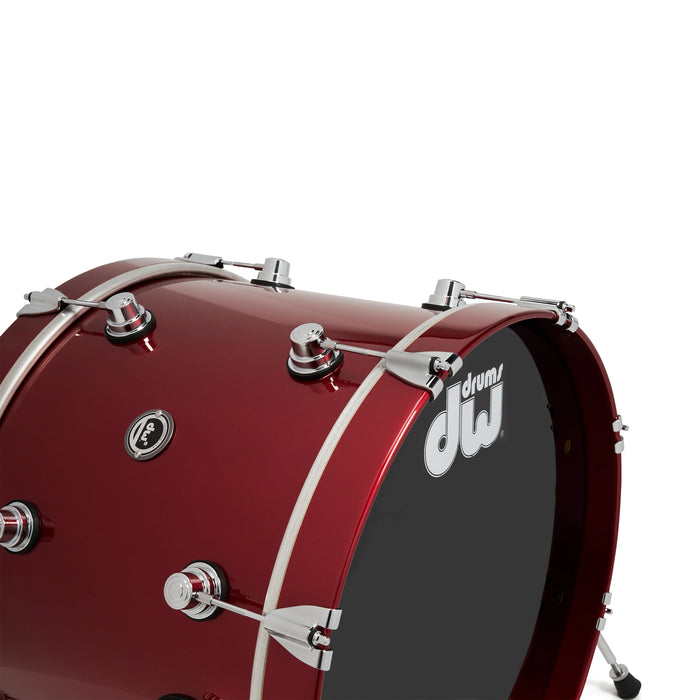 DWe 4-piece Kit Bundle with DWe cymbals, Hardware & Soundworks - Black Cherry Metallic