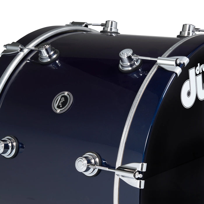Kit Bundle DWe 4 pièces avec cymbales Roland, quincaillerie et Soundworks - Midnight Blue Metallic