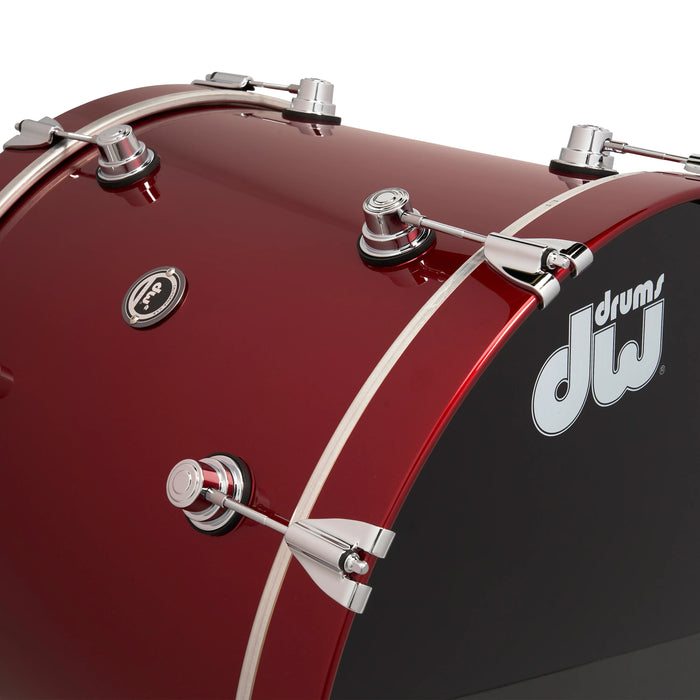 DWe 5-piece Kit Bundle with Roland Cymbals, Hardware & Soundworks - Black Cherry Metallic