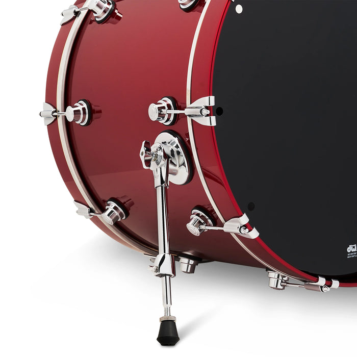 DWe 5-piece Kit Bundle with Roland Cymbals, Hardware & Soundworks - Black Cherry Metallic