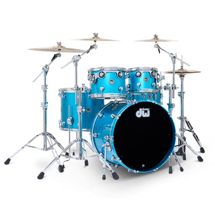 Kit Bundle DWe - Kit de 5 pièces avec cymbales DWe, quincaillerie et module V71 - Laser Blue Metallic