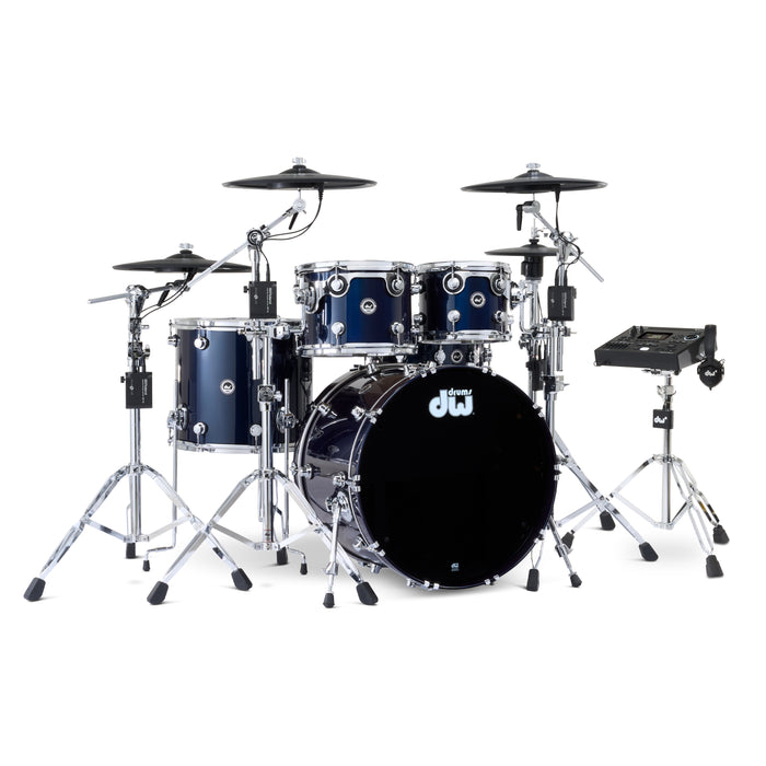 DWe 5-piece Kit Bundle with Roland Cymbals, Hardware & V51 Module - Midnight Blue Metallic