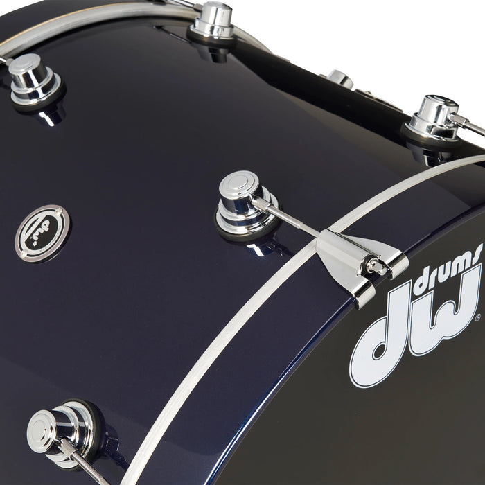 DWe 5-piece Kit Bundle with Roland Cymbals, Hardware & Soundworks - Midnight Blue Metallic