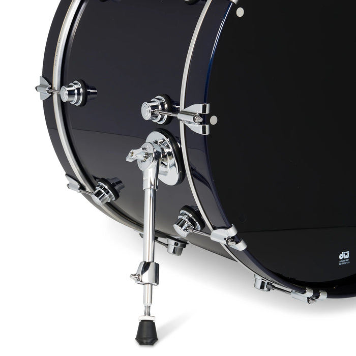DWe 5-piece Kit Bundle with Roland Cymbals, Hardware & Soundworks - Midnight Blue Metallic