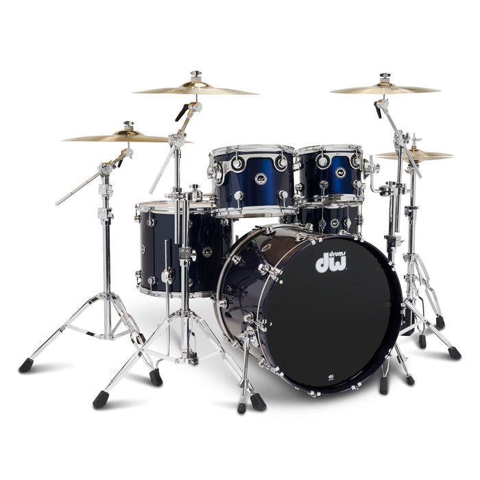 Kit Bundle DWe 5 pièces avec cymbales, quincaillerie et module V71 - Midnight Blue Metallic