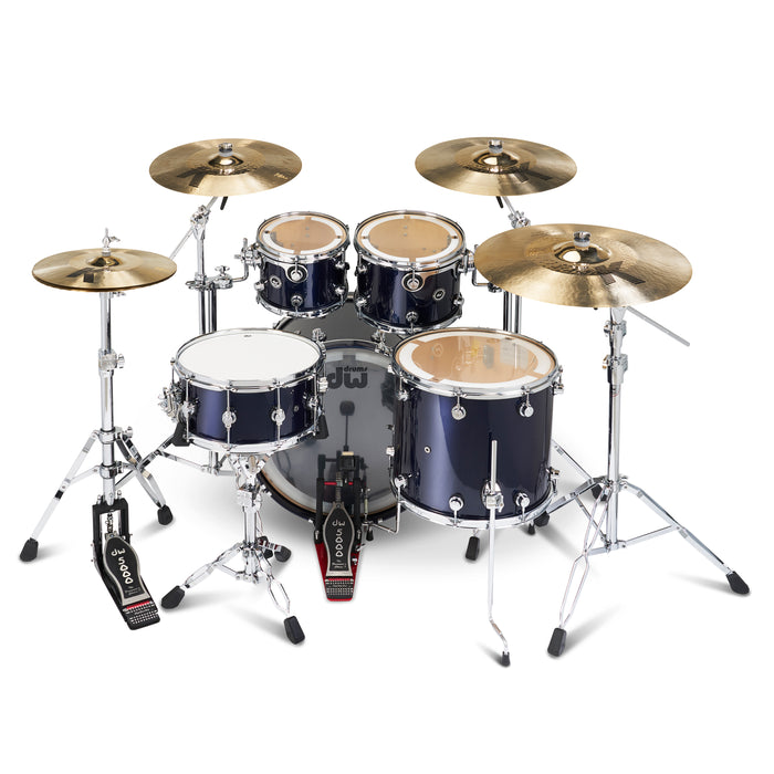 Kit Bundle DWe 5 pièces avec cymbales, quincaillerie et module V71 - Midnight Blue Metallic