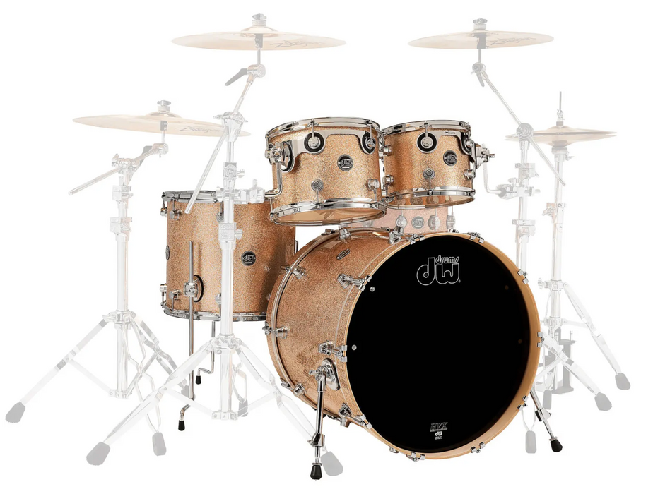 Kit de fûts 4 pièces DW Performance Series Édition Limitée (22, 10, 12, 16) - Bermuda Sparkle