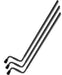 DW DWSMFLT21ALBN Tom Legs, 21", Aluminum (3 Pk) - Timpano-percussion