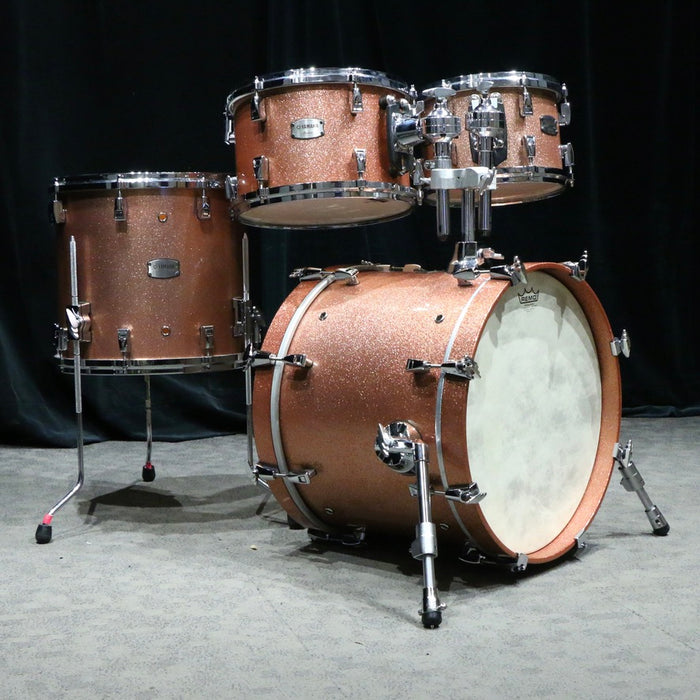 Batterie Yamaha Absolute Hybrid Maple d'occasion 18-10-12-14" - Pink Champagne