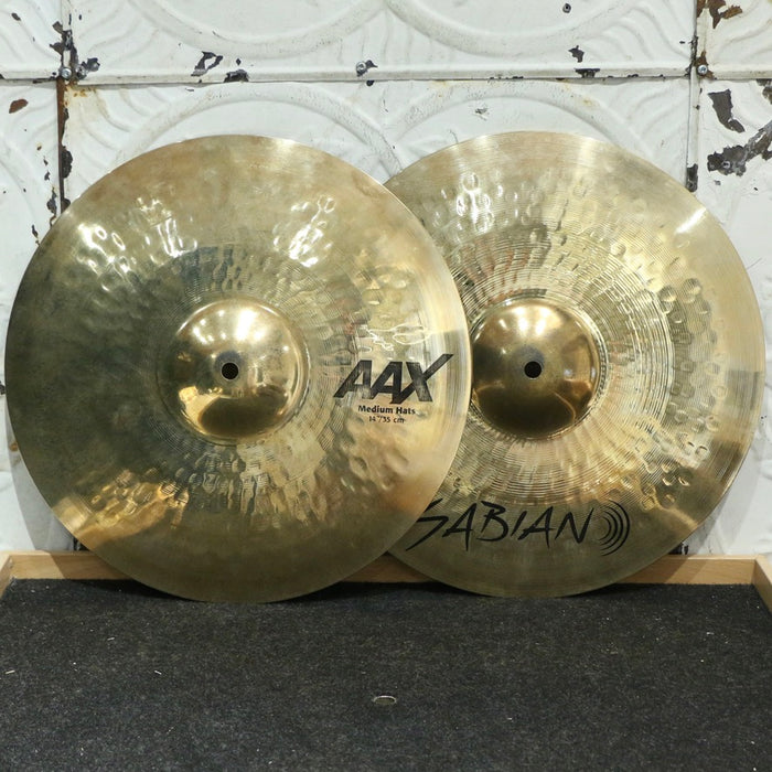 Cymbales hi-hat usagées Sabian AAX Medium Brilliant 14po (930/1278g)