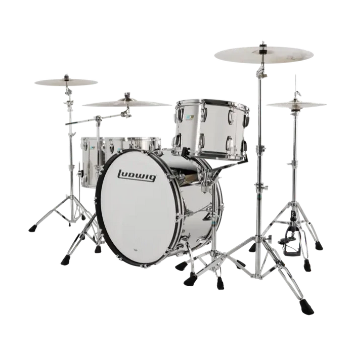 Ludwig Stainless Steel 4pc Zep Drum Set