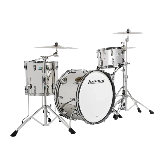 Ludwig Stainless Steel 3pc Pro Beat Drum Set