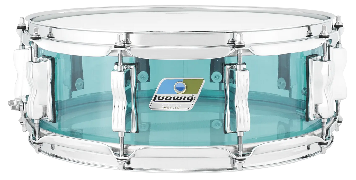 Caisse claire Ludwig VISTALITE 5 po x 14 po bleu sarcelle