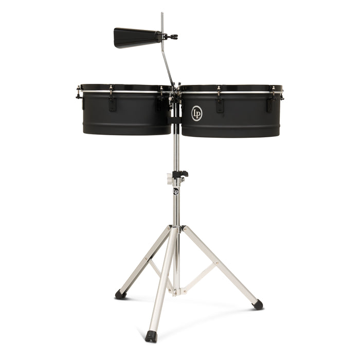 LP City Series Timbales, Black, with Aluminum Stand