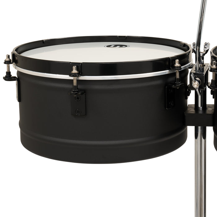 LP City Series Timbales, Black, with Aluminum Stand