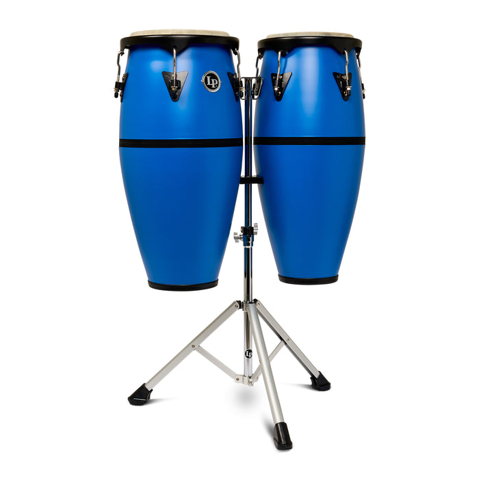 Conga Set LP Discovery II Ultralight Series, bleu course avec accastillage noir, 10-11 pouces