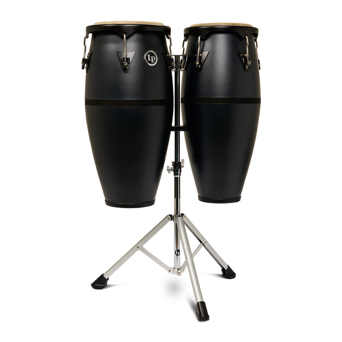 LP Discovery II Ultralight Series Conga Set, Onyx w/ Black HW, 10-11po