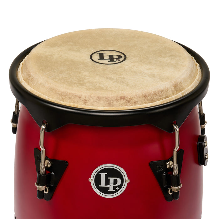 Set de congas LP Discovery II Ultralight Series, rouge avec quincaillerie noire, 10-11 pouces