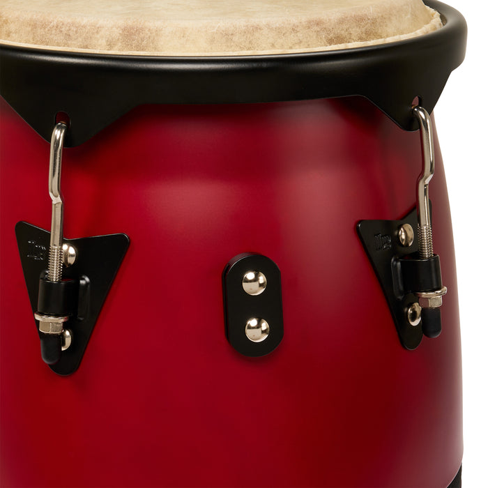 Set de congas LP Discovery II Ultralight Series, rouge avec quincaillerie noire, 10-11 pouces
