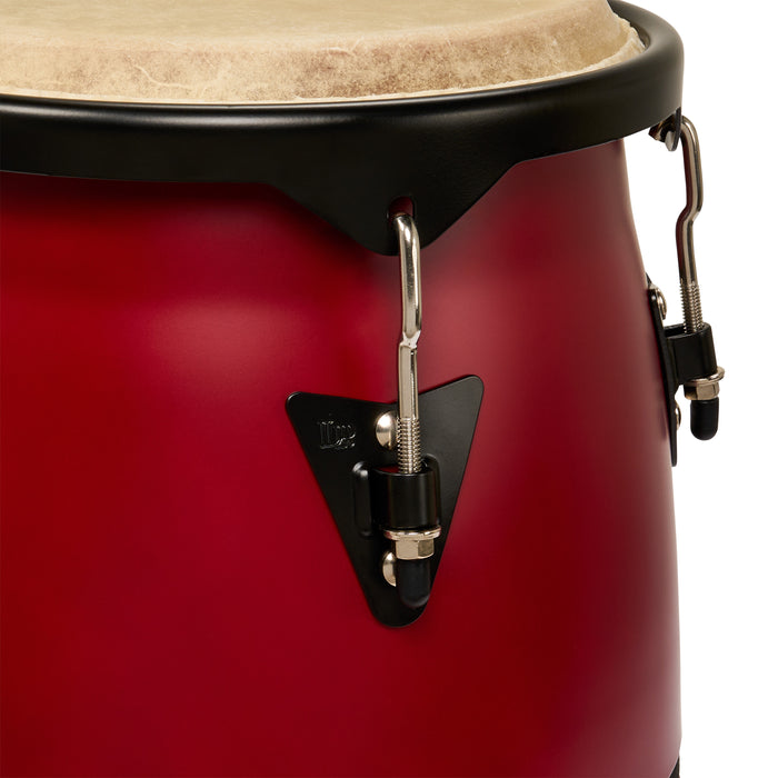 Set de congas LP Discovery II Ultralight Series, rouge avec quincaillerie noire, 10-11 pouces
