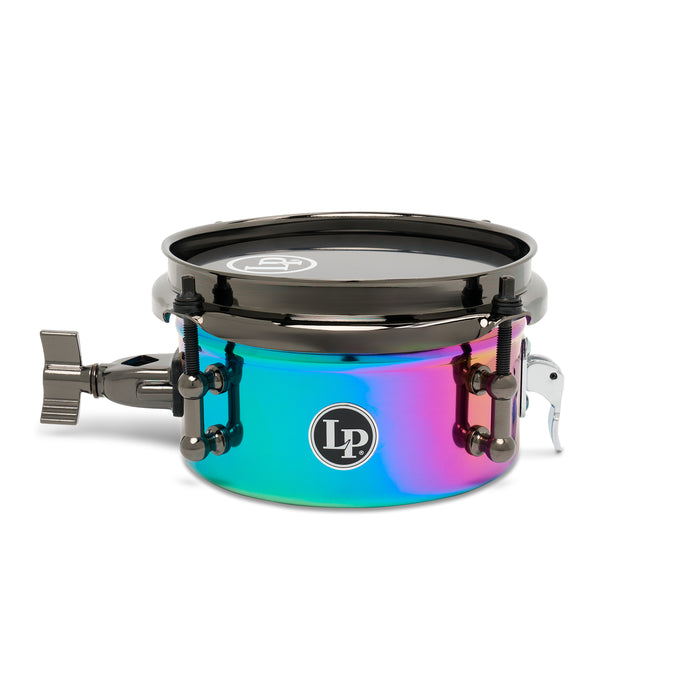 LP Tony Succar Micro Snare, Rainbow avec accastillage nickel noir, 6 pouces