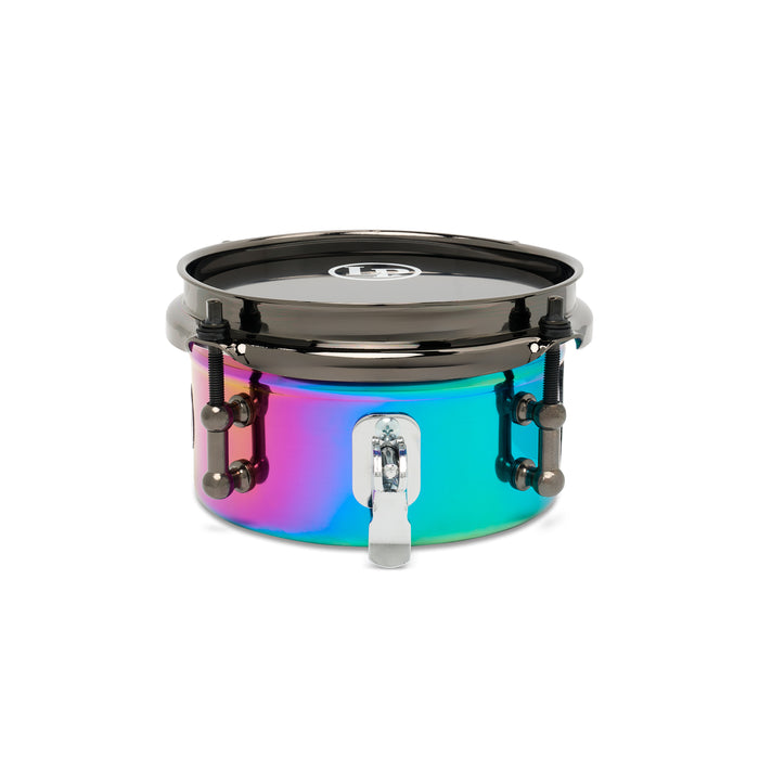 LP Tony Succar Micro Snare, Rainbow avec accastillage nickel noir, 6 pouces