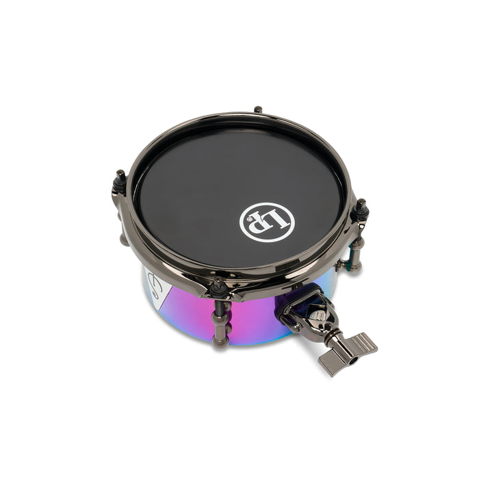 LP Tony Succar Micro Snare, Rainbow avec accastillage nickel noir, 6 pouces