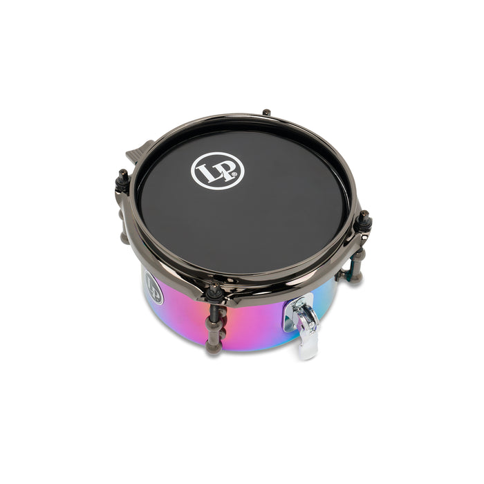 LP Tony Succar Micro Snare, Rainbow avec accastillage nickel noir, 6 pouces