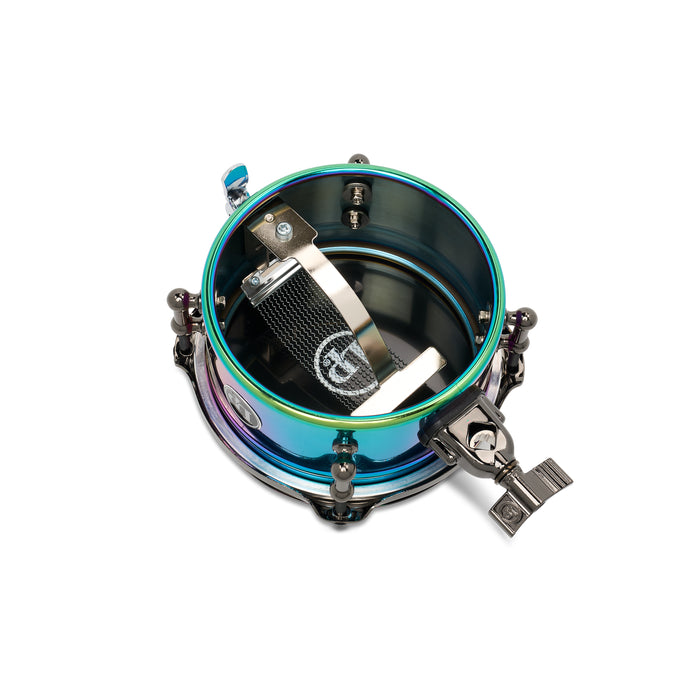 LP Tony Succar Micro Snare, Rainbow avec accastillage nickel noir, 6 pouces