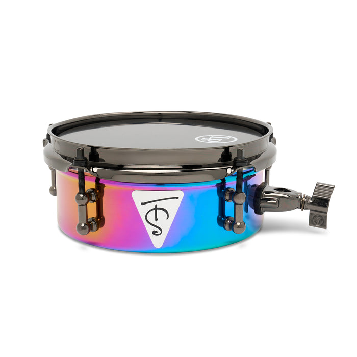 Caisse claire LP Tony Succar Micro Snare, Rainbow avec accastillage nickel noir, 8 pouces
