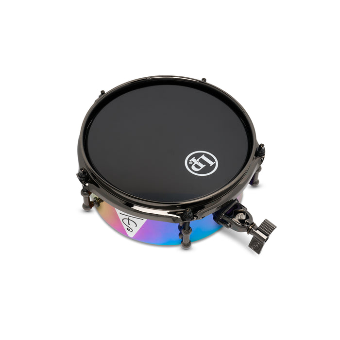 Caisse claire LP Tony Succar Micro Snare, Rainbow avec accastillage nickel noir, 8 pouces