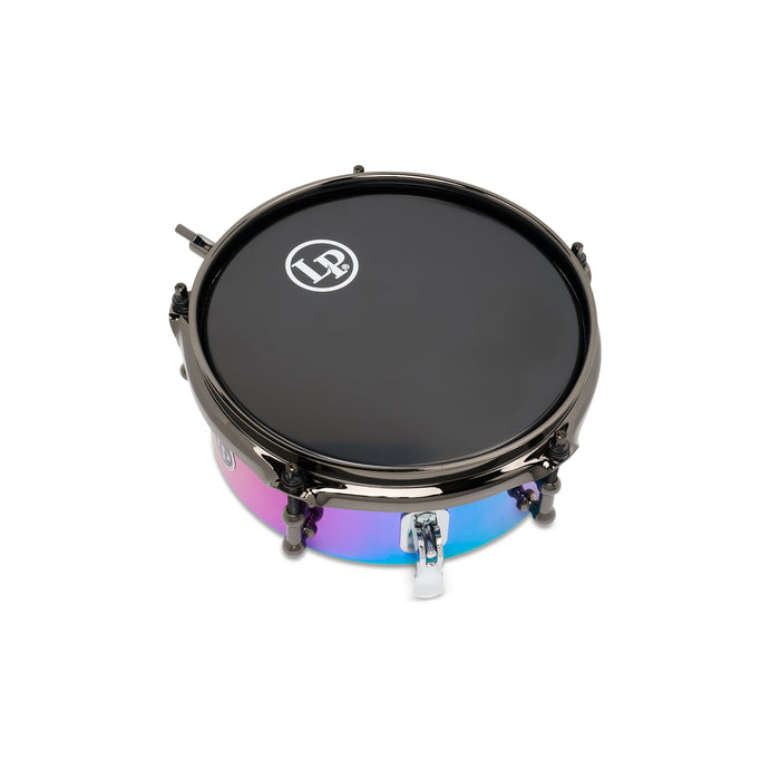 Caisse claire LP Tony Succar Micro Snare, Rainbow avec accastillage nickel noir, 8 pouces