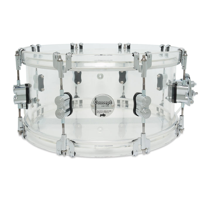 Concept Acrylic Clear CR HW 6.5x14 Snare Drum