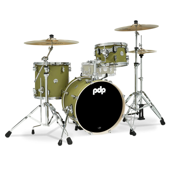 PDP Concept Maple Shell Pack Satin Olive CR HW Bop
