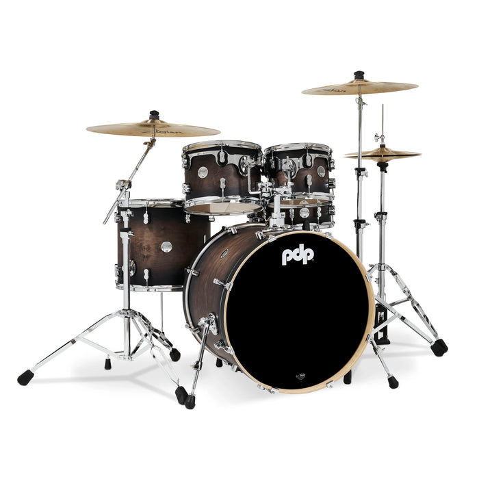 PDP Concept Maple Shell Pack CHARCOAL BURST CHROME HW 5 PCS