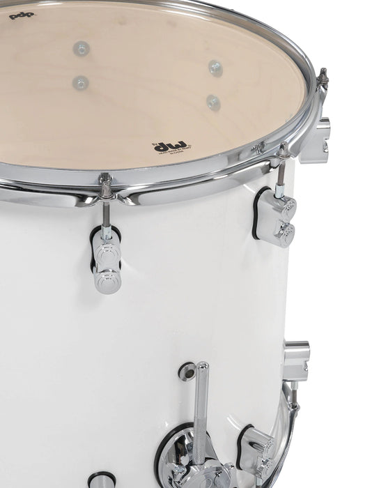 PDP Concept Maple Shell Pack, 7pc, 22" PEARLESCENT WHITE - Chrome Hardware