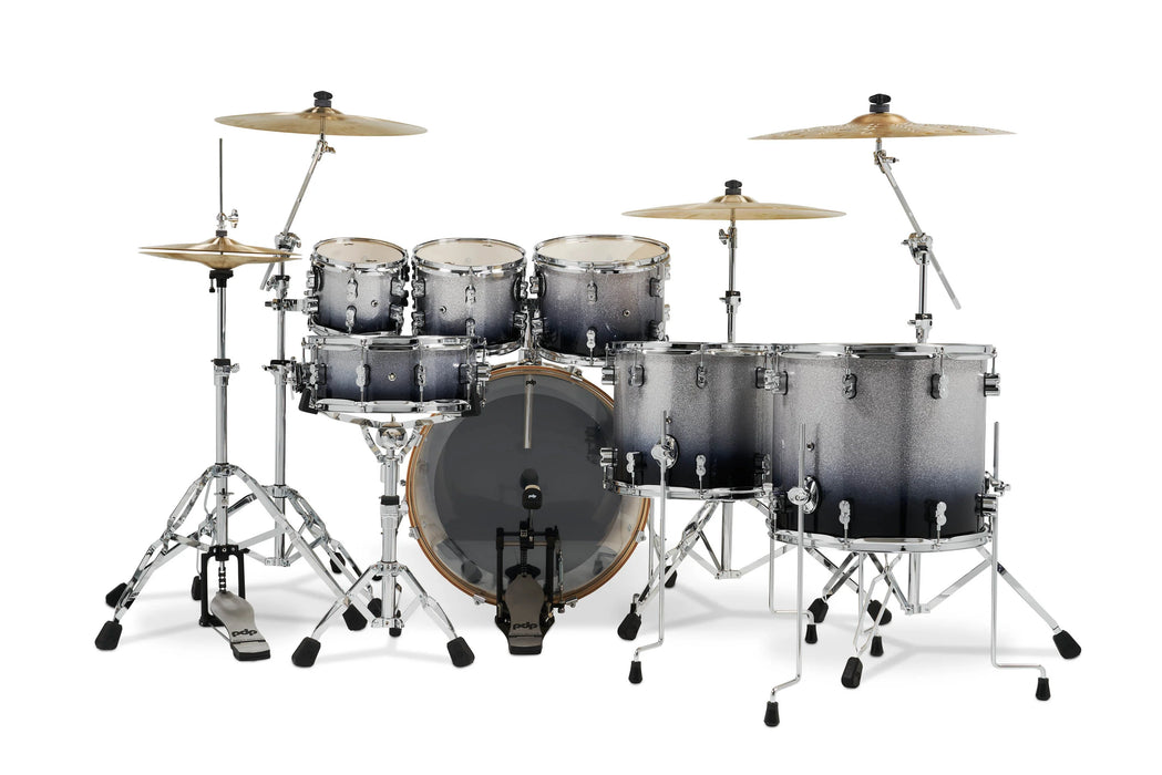 PDP Concept Maple Shell Pack SILVER TO BLK FADE - CHRM HW 7 PCS