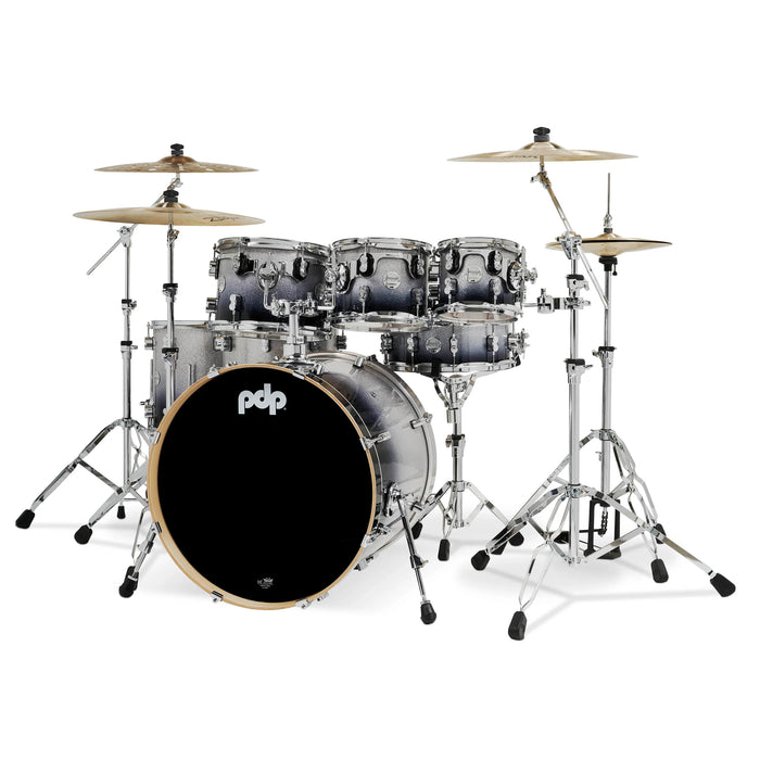 PDP Concept Maple Shell Pack SILVER TO BLK FADE - CHRM HW 7 PCS