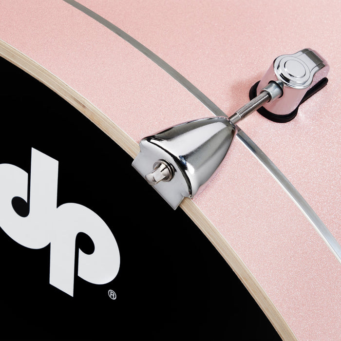 PDP Mainstage Twisted Rose Sparkle Drum Kit with hardware and Paiste 101 Cym Pack and throne