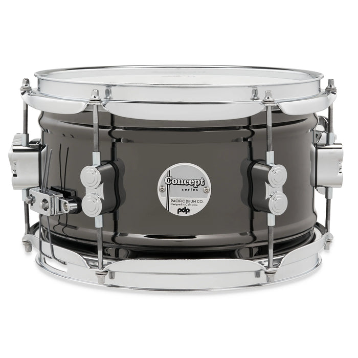 PDP Concept Black Nickel Over Steel Snare Drum 10X6in
