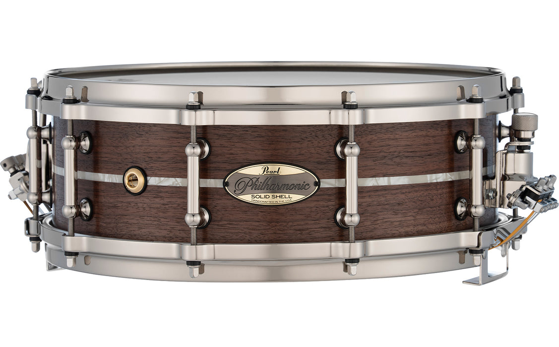 Pearl Philharmonic USA Concert Snare Drum Solid Shell Walnut 14X5in - Hand-rubbed Oil