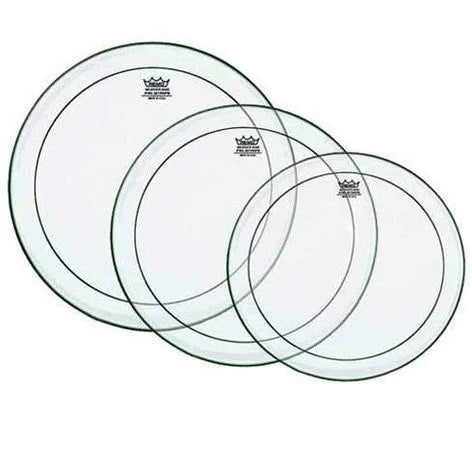 Pack de peaux de tom Remo (10-12-14 pouces PS transparentes)