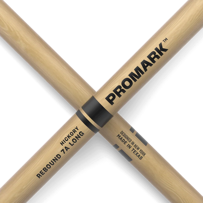 Baguettes de batterie ProMark Rebound 7A Long en hickory laqué