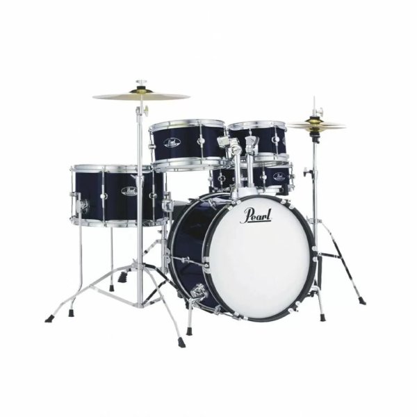 Batterie Pearl Roadshow Junior avec accastillage, Bleu métallisé, 8x5, 10x5,5, 13x10, 12x4, 16x10