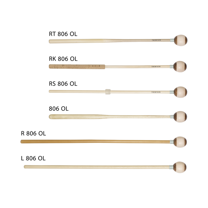 Kolberg RK806OL xylophone mallets leather on rosewood, cork handle