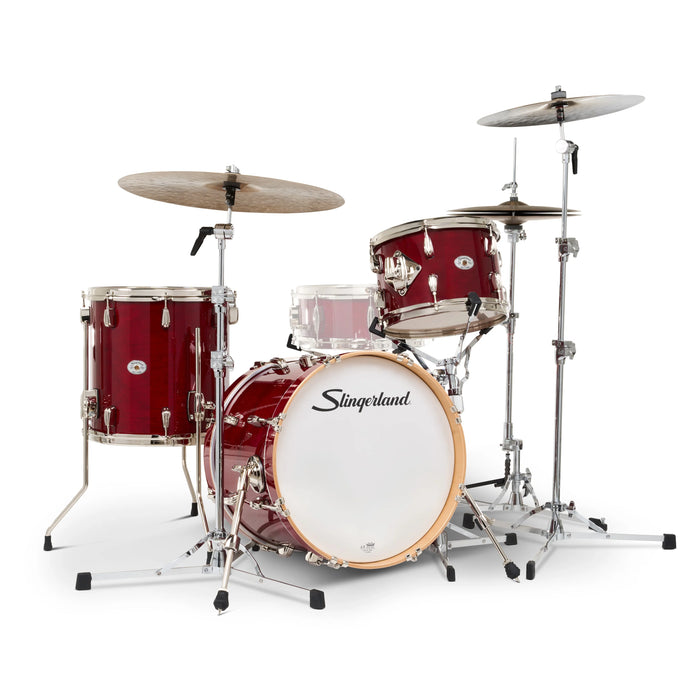Slingerland Studio King Outfit 8x12 14x14 14x18 Royal Crimson Red Lacquer