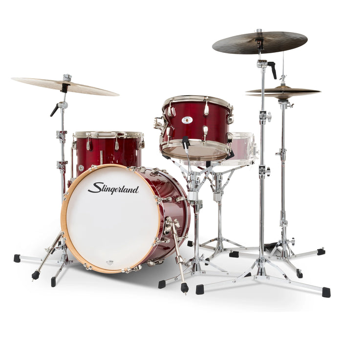 Slingerland Studio King Outfit 8x12 14x14 14x18 Royal Crimson Red Lacquer